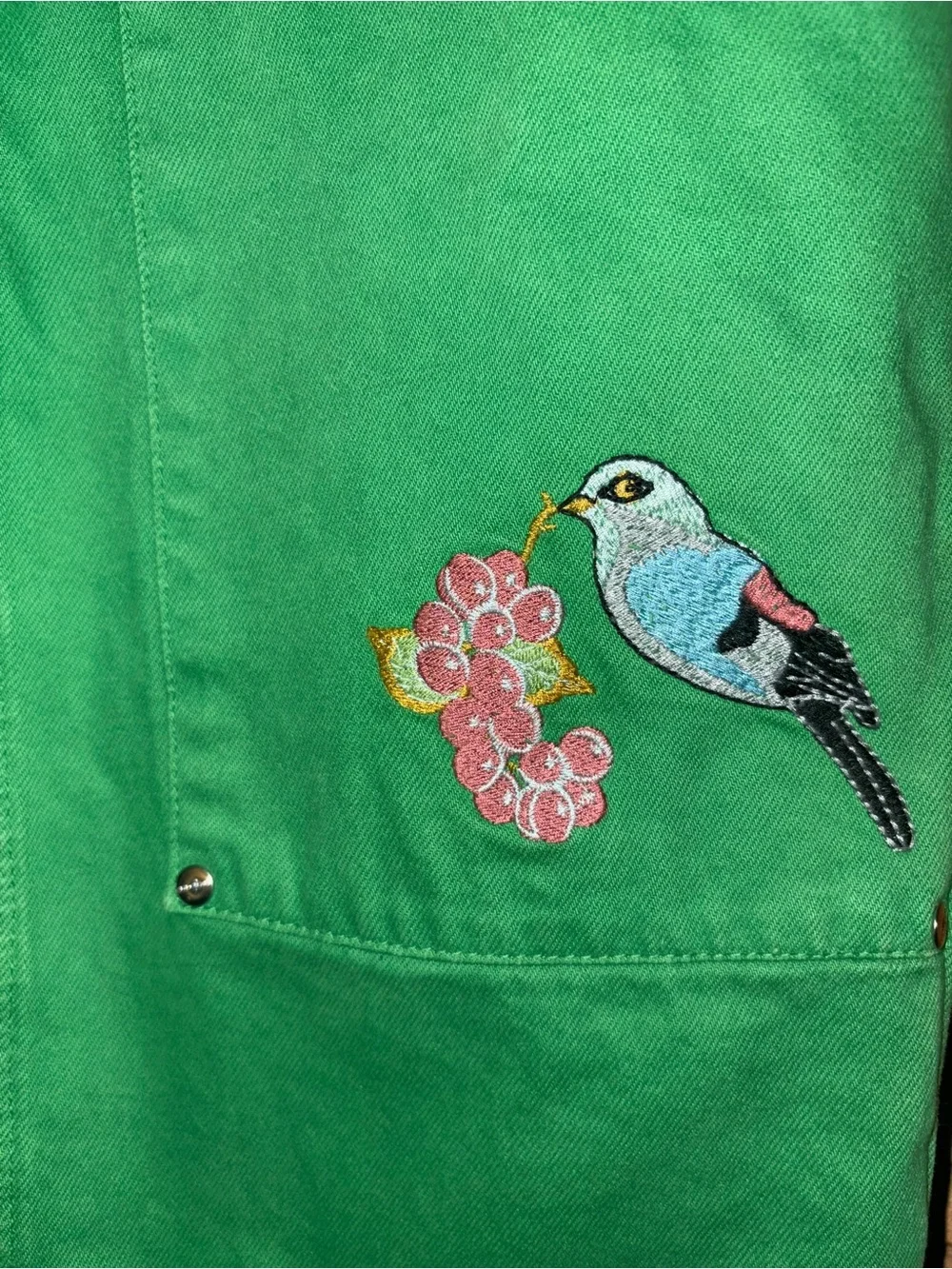 Green Embroidered Carhart style pant - Picture 2 of 2
